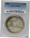 1886 モーガン シルバー ダラー $1 PCGS MS63 - レインボー トーニング1886 Morgan Silver Dollar $1 PCGS M...