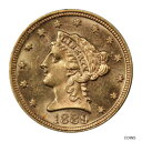 1889年 $2.50 ゴールド リバティ ヘッド PCGS MS631889 $2.50 Gold Liberty Head PCGS MS63(3)