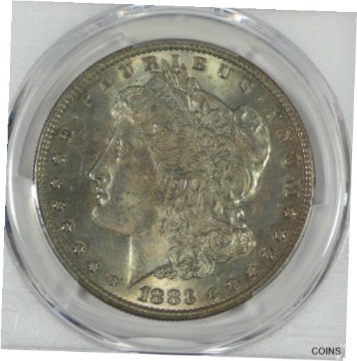 【極美品/品質保証書付】 アンティークコイン コイン 金貨 銀貨 [送料無料] 1883 Morgan Silver Dollar CERTIFIED PCGS Secure Plus MS 63 ~ Lovely Color 2