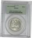 1936 デラウェア 300 周年記念シルバー 50c PCGS MS 63 オールド グリーン ホルダー1936 Delaware Tercentenary ...