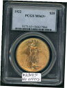 1922 ST. GAUDENS $20 ゴールド ピース グレード PCGS MS 63+ AK 10/261922 ST. GAUDENS $20 GOLD PIECE GRADED PCGS MS 63+ AK 10/26(3)
