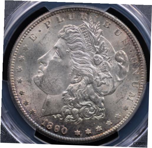  アンティークコイン コイン 金貨 銀貨  1890 S MORGAN DOLLAR PCGS MS 63 CRISP SILVER CARTWHEEL LUSTER WITH A SPLASH OF