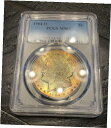  アンティークコイン コイン 金貨 銀貨  1904-O TONED MORGAN DOLLAR PCGS MS63 in red orange green & nice cartwheel luster