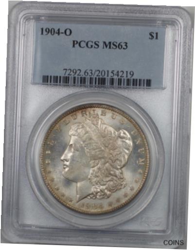 yɔi/iۏ؏tz AeB[NRC RC   [] 1904-O Morgan Silver Dollar $1 Coin PCGS MS-63 Lightly Toned (BR-26 L)