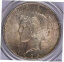 1923-P 1923 ピース ダラー $1 PCGS MS63 オールド グリーン ホルダー 2.1 ハンサムに引き締まっています。 J21923-P 1923 Peace Dollar $1 PCGS MS63 Old Green Holder 2.1 Handsomely toned! J2