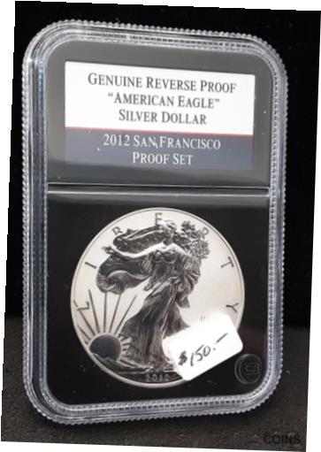 ڶ/ʼݾڽա ƥ    [̵] 2012 -S AMERICAN SILVER EAGLE- GENUINE REVERSE PROOF- BLACK SL 1201