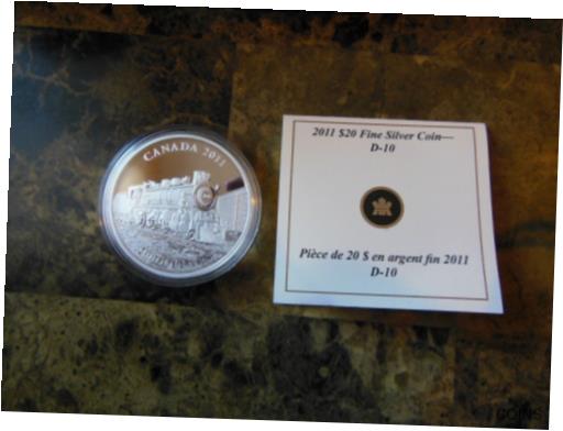  アンティークコイン コイン 金貨 銀貨  2011 Canada 20 Dollar D-10 Locomotive Proof 9999 Silver Coin