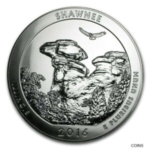2016 5 オンス シルバー ATB イリノイ州ショーニー国立森林公園 コイン地金 BG Unc2016 5 Oz Silver ATB Shawnee National Forest, IL Coin Bullion BG Unc
