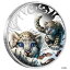 【極美品/品質保証書付】 アンティークコイン コイン 金貨 銀貨 [送料無料] Tuvalu (2016) The Cubs Series Snow Leopard .5oz silver coin (.50 AUS$)