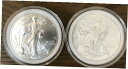 yɔi/iۏ؏tz AeB[NRC RC   [] 2oz, 2015 And 2016 silver eagles (Brilliant Uncirculated) In Coin Holder.