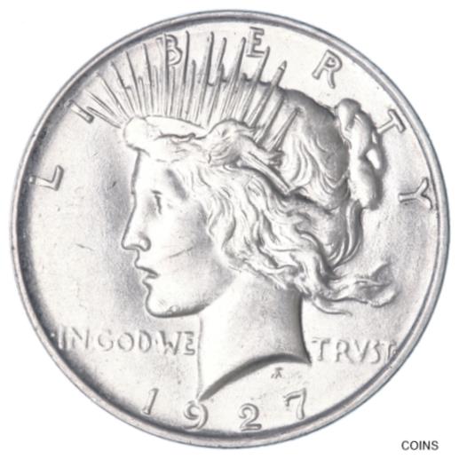 1927 D ピース シルバー ダラー 未流通 AU については写真を参照 P5611927 D Peace Silver Dollar About Uncirculated AU See Pics P561
