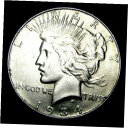 【極美品/品質保証書付】 アンティークコイン コイン 金貨 銀貨 [送料無料] 1934-D Peace Dollar Silver ---- Gem BU Coin ---- #SS983