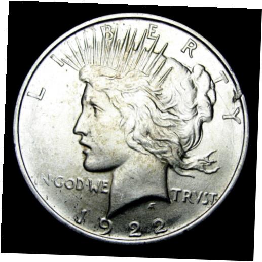  アンティークコイン コイン 金貨 銀貨  1922-D Peace Dollar Silver ---- Gem BU+ Rim Error? Coin ---- #AA099