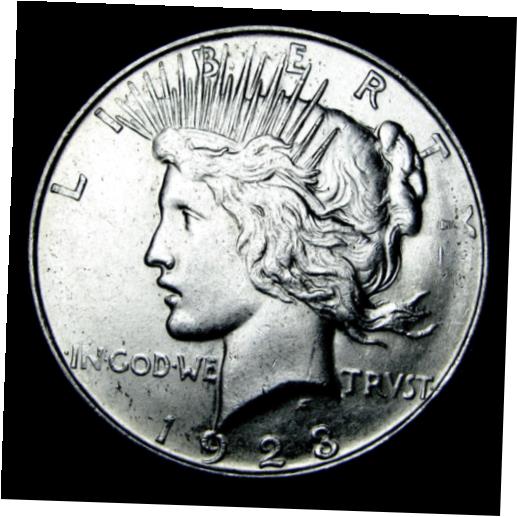  アンティークコイン コイン 金貨 銀貨  1923-D Peace Dollar Silver ---- GEM BU++ Stunning Coin ---- #P960