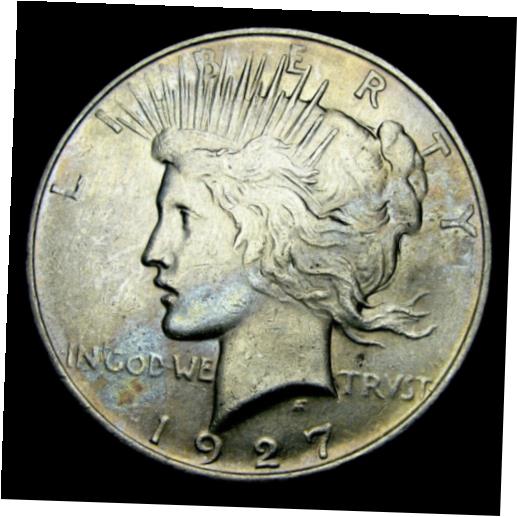  アンティークコイン コイン 金貨 銀貨  1927-D Peace Dollar Silver ---- Stunning Details Coin ---- #VF532