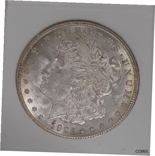 楽天金銀プラチナ　ワールドリソース【極美品/品質保証書付】 アンティークコイン コイン 金貨 銀貨 [送料無料] 1921-D Morgan Silver Dollar Coin in Hard Plastic Holder - AU W/Light Toning