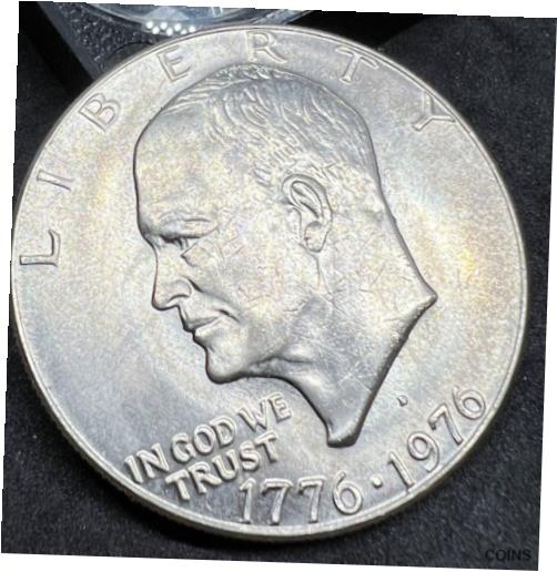 yɔi/iۏ؏tz AeB[NRC RC   [] BU 1976-D Bicentennial Eisenhower Dollar TYPE 1 Clad Denver Mint Clashed Die
