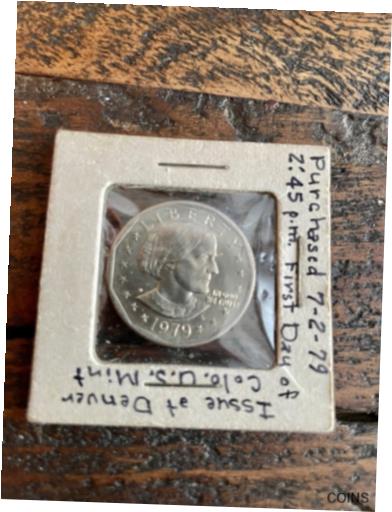  アンティークコイン コイン 金貨 銀貨  Susan B Anthony Liberty 1979 D ONE DOLLAR U.S. Coin Purchased 7-2-79 (Two Coins)