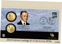 yɔi/iۏ؏tz AeB[NRC d 2014 Calvin Coolidge $1 First Day Issue Coin Cover (P50) Denver & Philadelphia [] #ocf-wr-012485-839