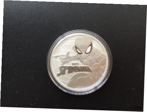 【極美品/品質保証書付】 アンティークコイン コイン 金貨 銀貨 [送料無料] 2017 Tuvalu Spider-Man 1 Oz 9999 Fine Silver The First coin in Marvel Series 1