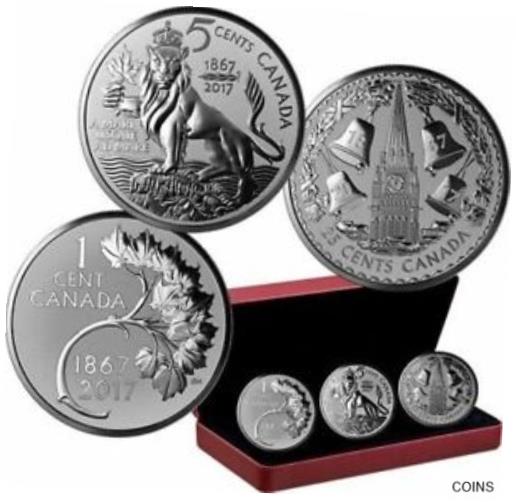  アンティークコイン コイン 金貨 銀貨  2017 Canada Fine Silver 3 Coin Set Forgotten 1927 Designs