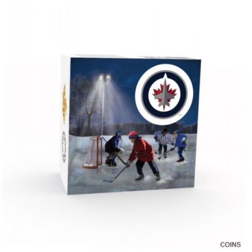 【極美品/品質保証書付】 アンティークコイン コイン 金貨 銀貨 送料無料 2017 Canadian 10 Passion to Play: Winnipeg Jets - 1/2 oz Fine Silver Coin