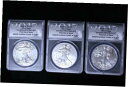  アンティークコイン コイン 金貨 銀貨  2017 ANACS - MS70 Silver Eagle Complete Mint Sate Set FDI (S+P+W)