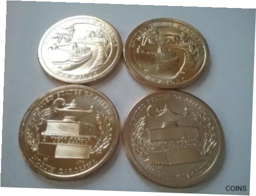 ڶ/ʼݾڽա ƥ Ų 2021 P and D -$1- American Innovation- North Carolina &New York - 4 Coins [̵] #ocf-wr-012509-1516