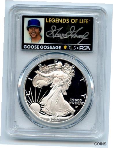  アンティークコイン コイン 金貨 銀貨  2022 S $1 Proof Silver Eagle PCGS PR70DCAM FS Legends of Life Goose Gossage