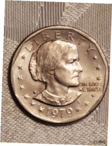1979 D スーザン B アンソニー「ブロブ エラー」フィルド S オーバー D ミント マーク 1 ドル コイン。1979 D Susan B Anthony 