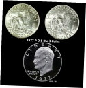 yɔi/iۏ؏tz AeB[NRC RC   [] 1977 P D S - Proof & 2 Uncirculated B.U. Eisenhower Ike Dollar 3 Coin Set