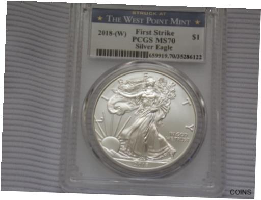 ڶ/ʼݾڽա ƥ    [̵] 2018-(W) PCGS MS70 Silver American Eagle $1 ** Struck at The West Point Mint **