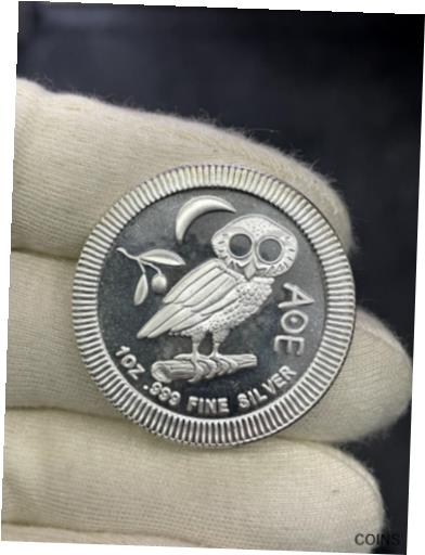  アンティークコイン コイン 金貨 銀貨  2019 Athenian Owl Ancient Greek Niue 1oz .999 Silver Bullion Coin