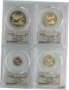 2018-W 4 コイン プルーフ ゴールド イーグル セット PCGS PR70DCAM FDOI フィラデルフィア2018-W 4 Coin Proof G...