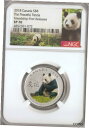 2018 カナダ シルバー $8 ピースフル パンダ 友情の贈り物 NGC SP 70 初回リリース2018 CANADA SILVER $8 PEACEFUL...