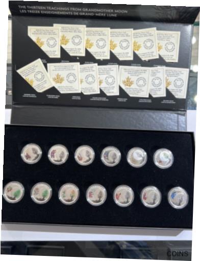 ڶ/ʼݾڽա ƥ    [̵] 2018 $3 Thirteen Teachings From Grandmother Moon 13 Silver Coins W/ Box &COA