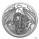 1~オンス .999 シルバー BU ジェム ~ 北欧のドラゴン ~ ワールド オブ ドラゴン ~ #4 シリーズ~ $9.991~OZ .999 SILVER...
