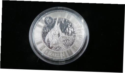 【極美品/品質保証書付】 アンティークコイン コイン 金貨 銀貨 送料無料 2018 CAYMAN ISLANDS MARLIN 1 OZ. FINE SILVER BULLION 999 ART COIN Lot 977