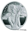  アンティークコイン コイン 金貨 銀貨  2018 1oz Temperance Proof Silver Shield Four Cardinal Virtues Series #2