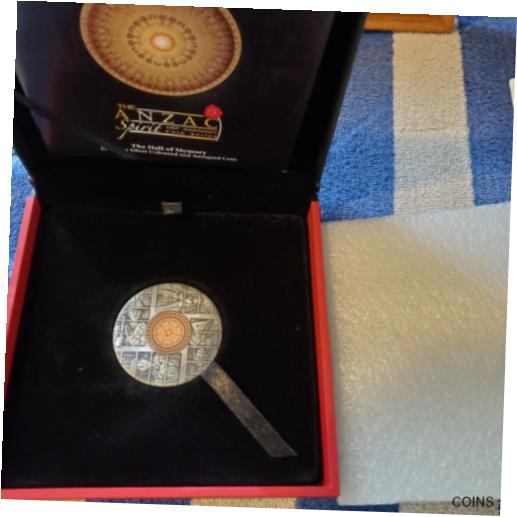 【極美品/品質保証書付】 アンティークコイン コイン 金貨 銀貨 [送料無料] 2018p $8 Australia Anzac Hall of Memory 5oz .9999 Silver Coin Box Coa