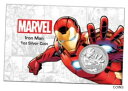 アイアンマン - マーベル シリーズ - 2018 1 オンス .999 純銀コイン ツバル BU、COA カードIRON MAN - MARVEL SERIES - 2018 1 oz .999 Pure Silver Coin Tuvalu BU in COA CARD