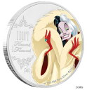 yɔi/iۏ؏tz AeB[NRC RC   [] Niue 2 $2018 Disney Villains Cruella De Vil 1 oz .999 silver Proof coin