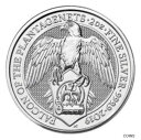 2オンス 2019 クイーンズビースト - プランタジネットのファルコン .9999 BU シルバーコイン カプセル入り2oz 2019 Queens Beas...