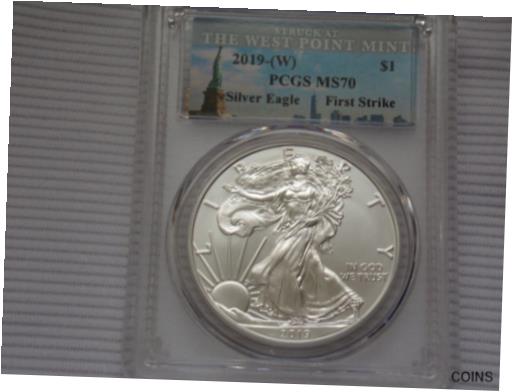 ڶ/ʼݾڽա ƥ    [̵] 2019-(W) PCGS MS70 Silver American Eagle $1 ** Struck at The West Point Mint **