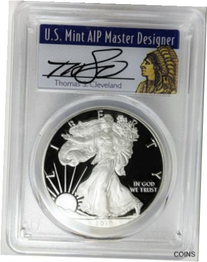 【極美品/品質保証書付】 アンティークコイン コイン 金貨 銀貨 [送料無料] 2019-W $1 Proof American Silver Eagle PCGS PR70 DCAM US Mint AIP Master Designer
