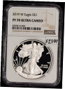 【極美品/品質保証書付】 アンティークコイン コイン 金貨 銀貨 [送料無料] 2019-W 1 oz American Silver Eagle - Proof - NGC PF 70 Ultra Cameo - SKU-E2399
