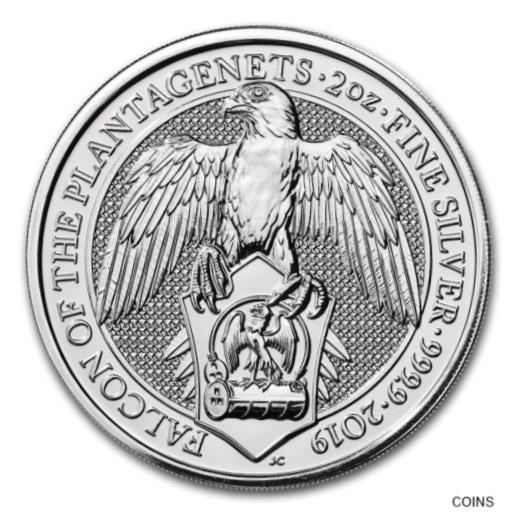 【極美品/品質保証書付】 アンティークコイン コイン 金貨 銀貨 [送料無料] 2019 Great Britain 2 oz Silver Queen's Beasts The Falcon