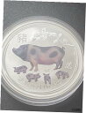 2019-1 オンス亥年カラー化銀貨- パースミント シリーズ II2019-1 oz year of the Pig colourized silver coin- Perth mint serie II