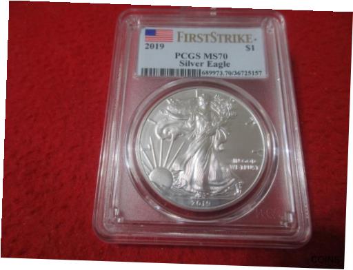 ڶ/ʼݾڽա ƥ    [̵] 2019 Silver Eagle Dollar ASE PCGS MS 70 FIRST STRIKE #MF-T3861