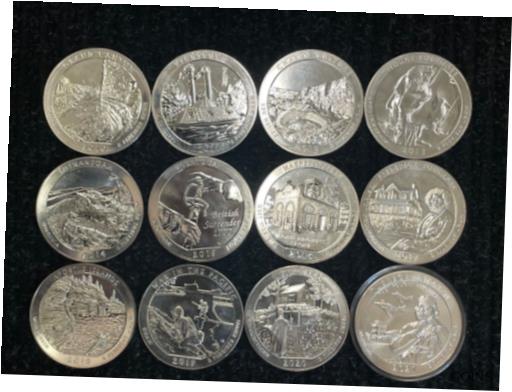 ڶ/ʼݾڽա ƥ  2010-2021 P 5oz Silver America the Beautiful 12 Coin Sequential Run Complete Set [̵] #scf-wr-012517-862